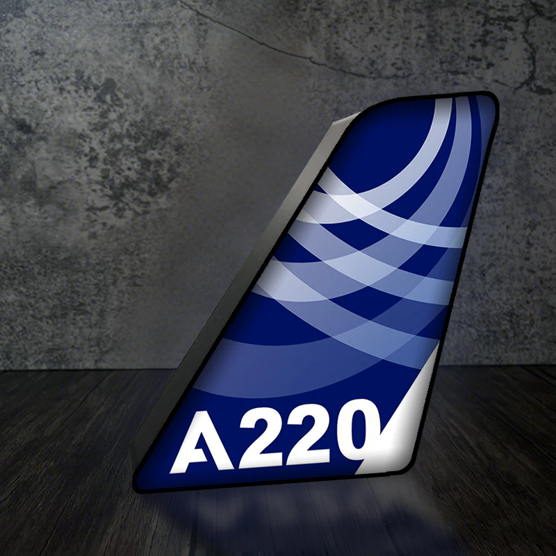 A220 Designed Led Aircraft Tail & 3D Lamp