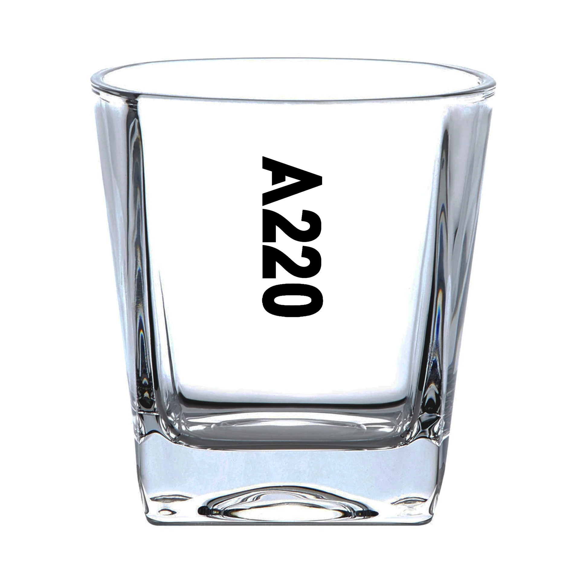 A220 Text Designed Whiskey Glass - Image 2