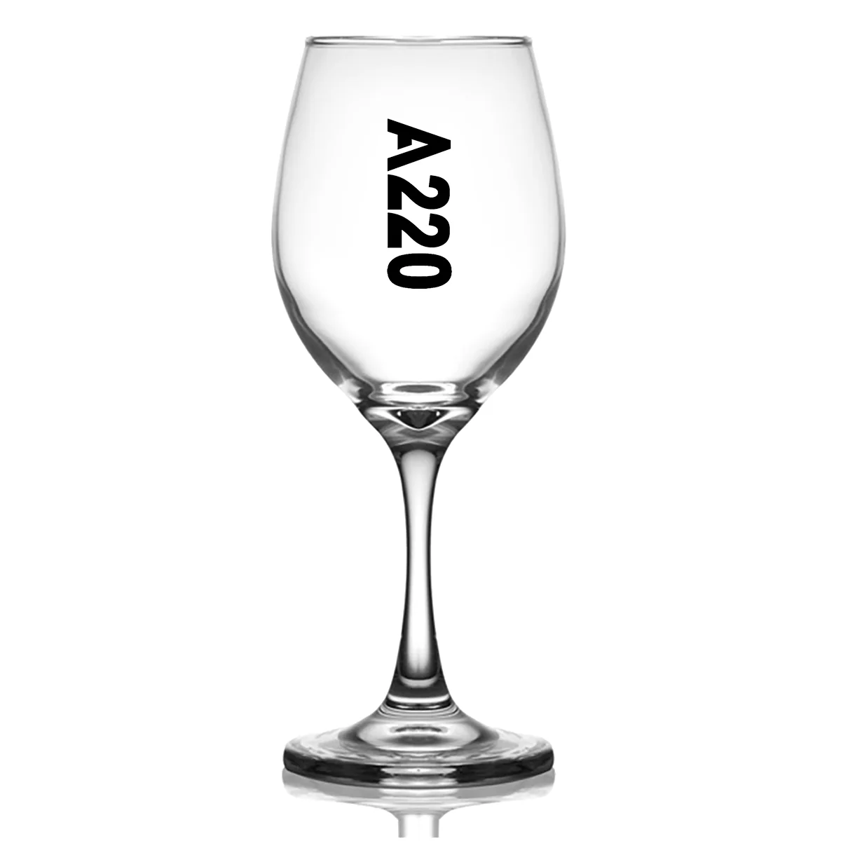 A220 Text Designed Wine Glasses - Image 2