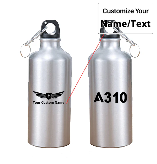 A310 Flat Text Designed Thermoses