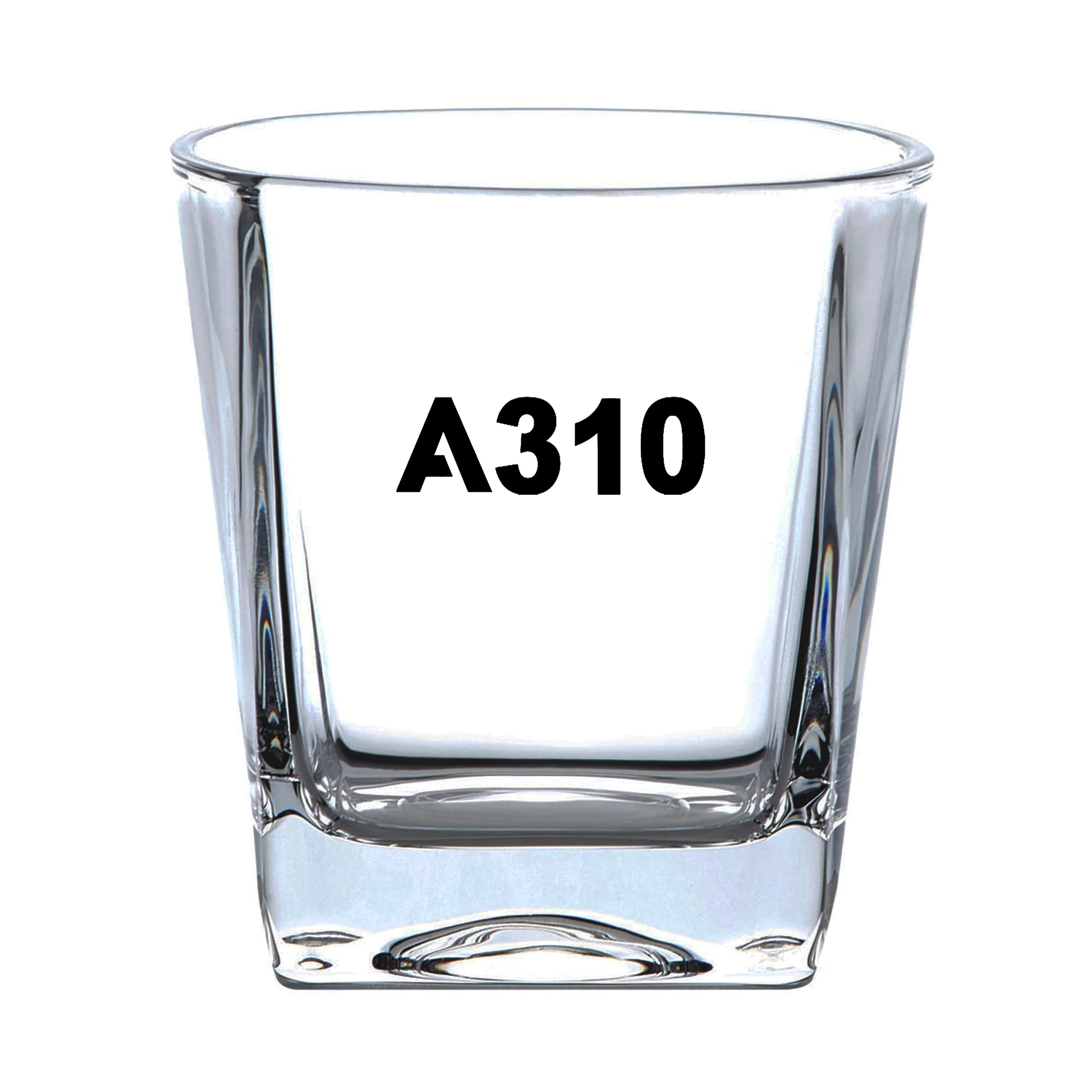 A310 Flat Text Designed Whiskey Glass - Image 2