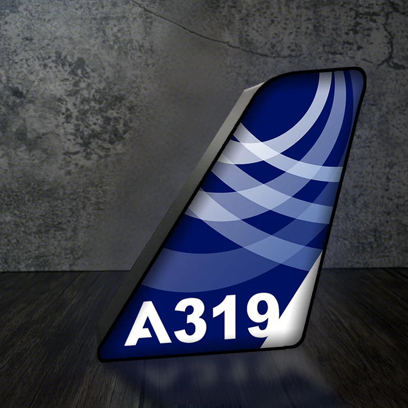 A319 Designed Led Aircraft Tail & 3D Lamp