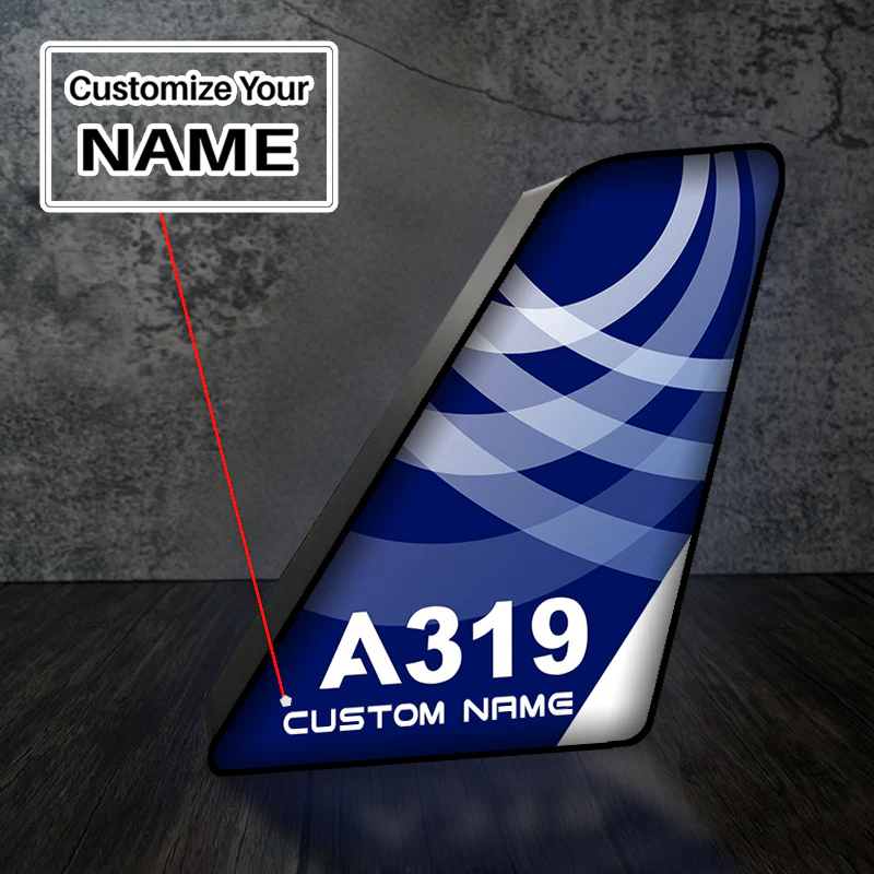 A319 Designed Led Aircraft Tail & 3D Lamp - Image 2