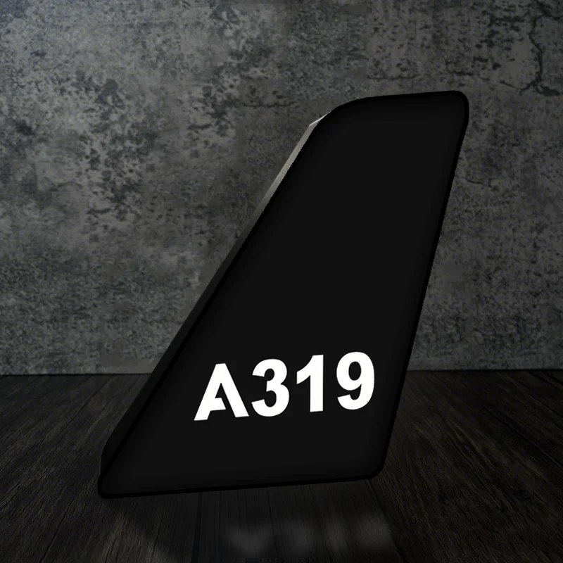 A319 Flat Text Designed Led Aircraft Tail & 3D Lamp