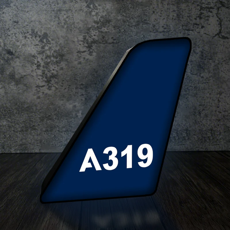 A319 Flat Text Designed Led Aircraft Tail & 3D Lamp - Image 8