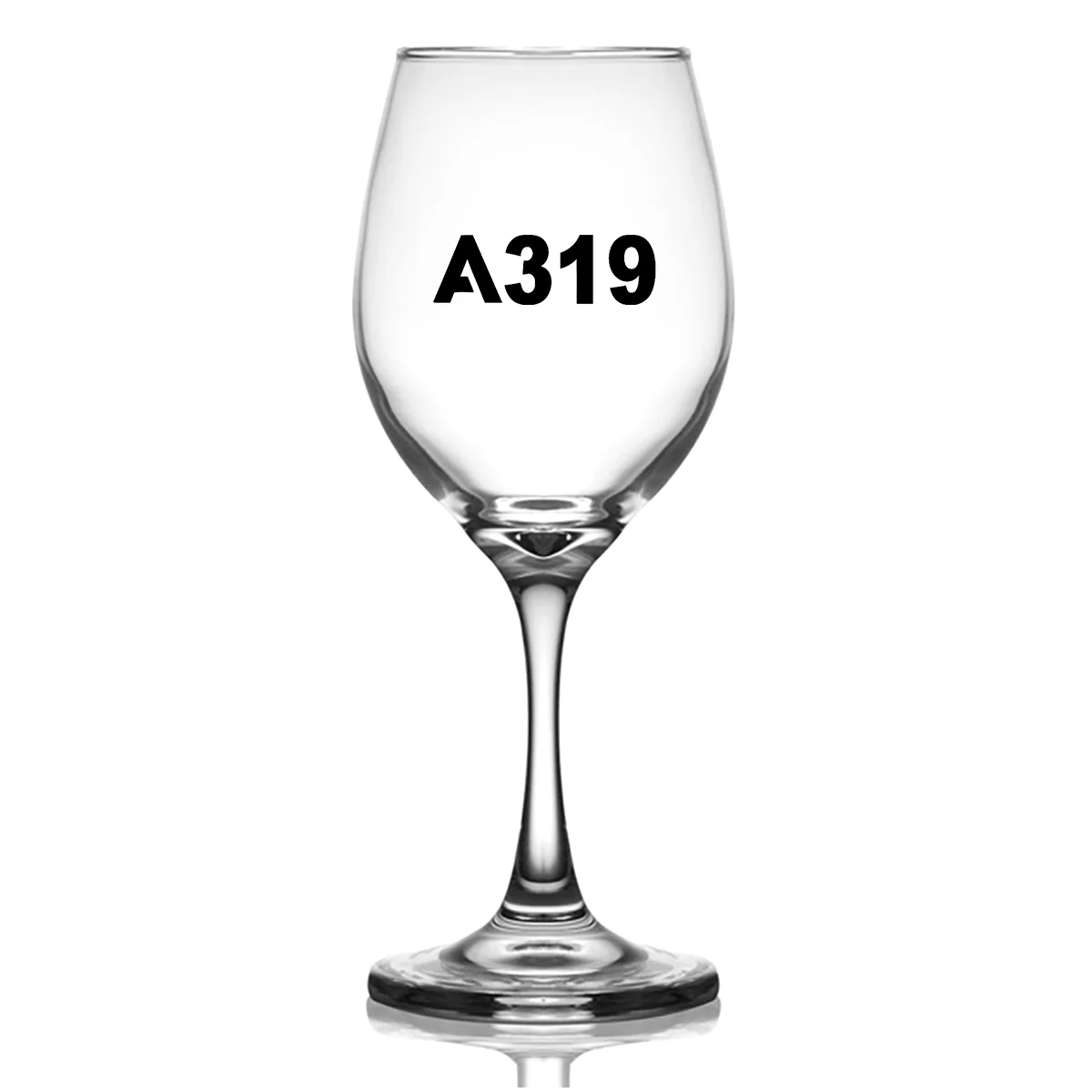 A319 Flat Text Designed Wine Glasses - Image 2