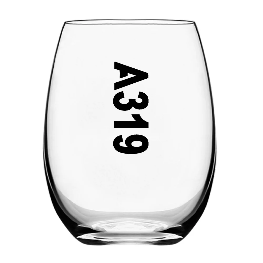 A319 Text Designed Water & Drink Glasses - Image 2