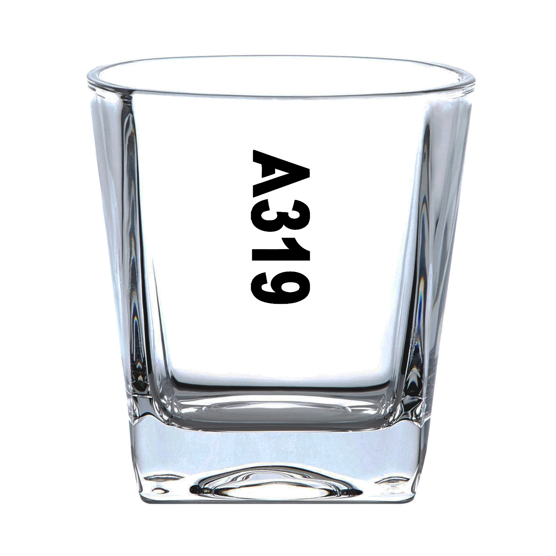 A319 Text Designed Whiskey Glass - Image 2