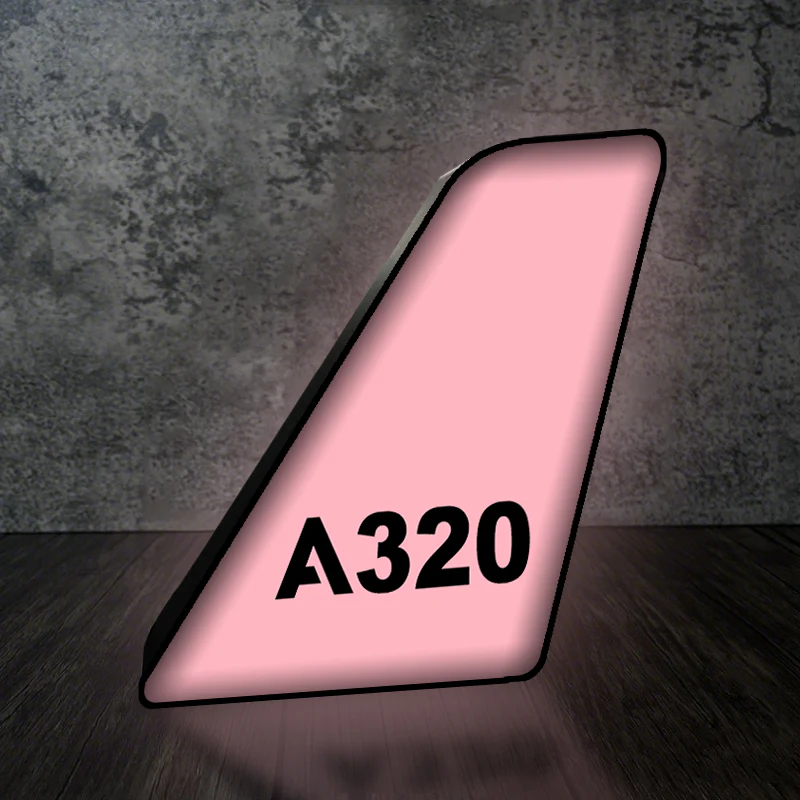 A320 Flat Text Designed Led Aircraft Tail & 3D Lamp - Image 5