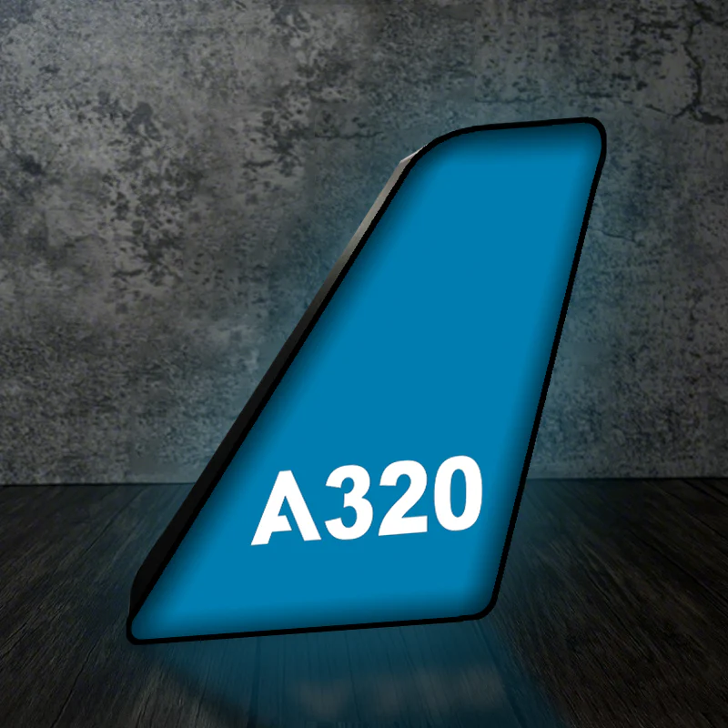 A320 Flat Text Designed Led Aircraft Tail & 3D Lamp - Image 6