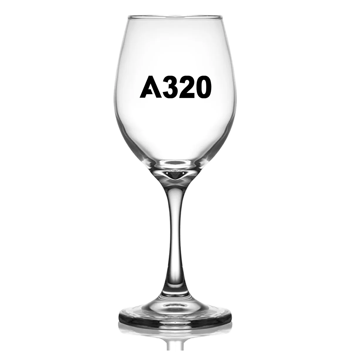 A320 Flat Text Designed Wine Glasses - Image 2