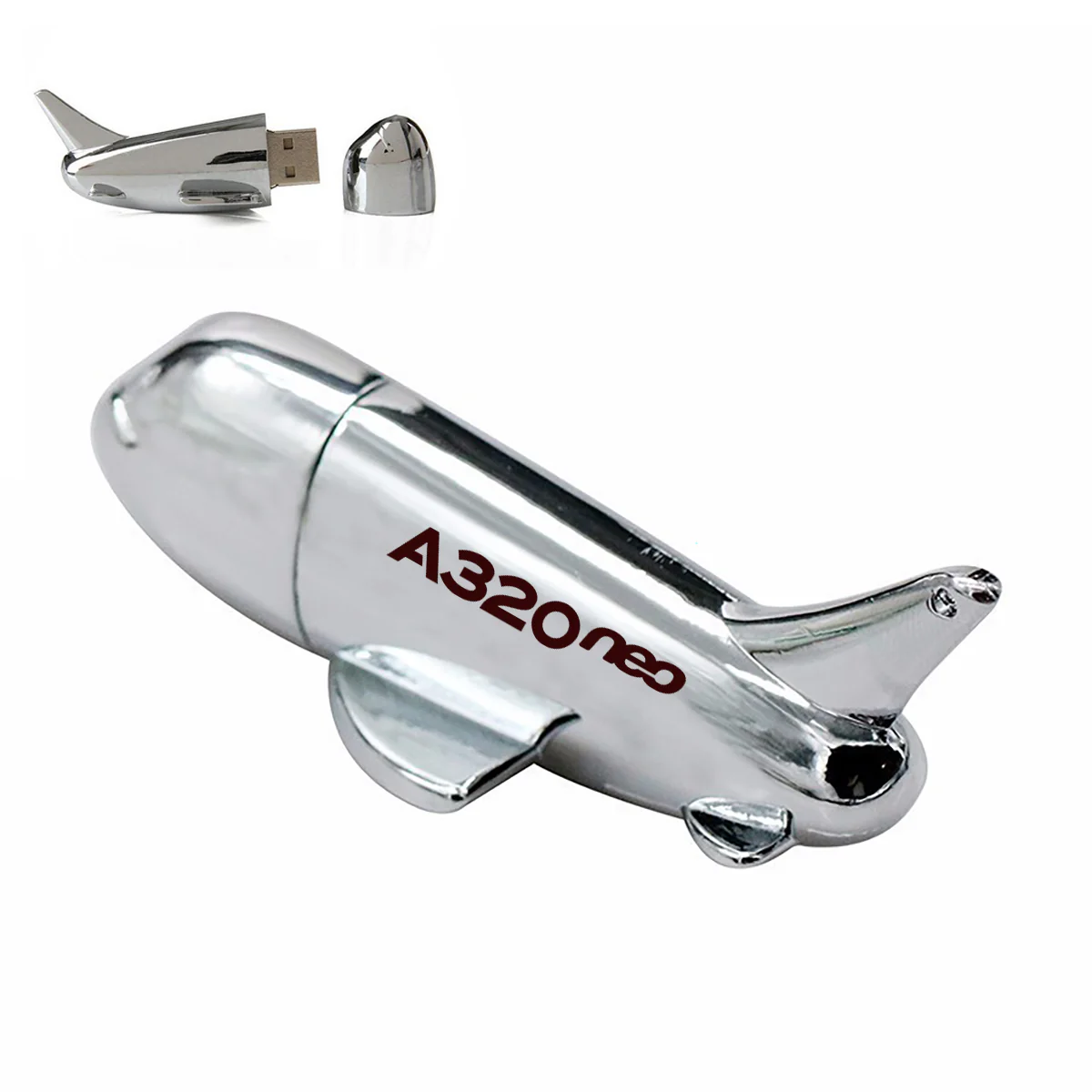 A320neo & Text Designed Airplane Shape USB Drives - Image 2