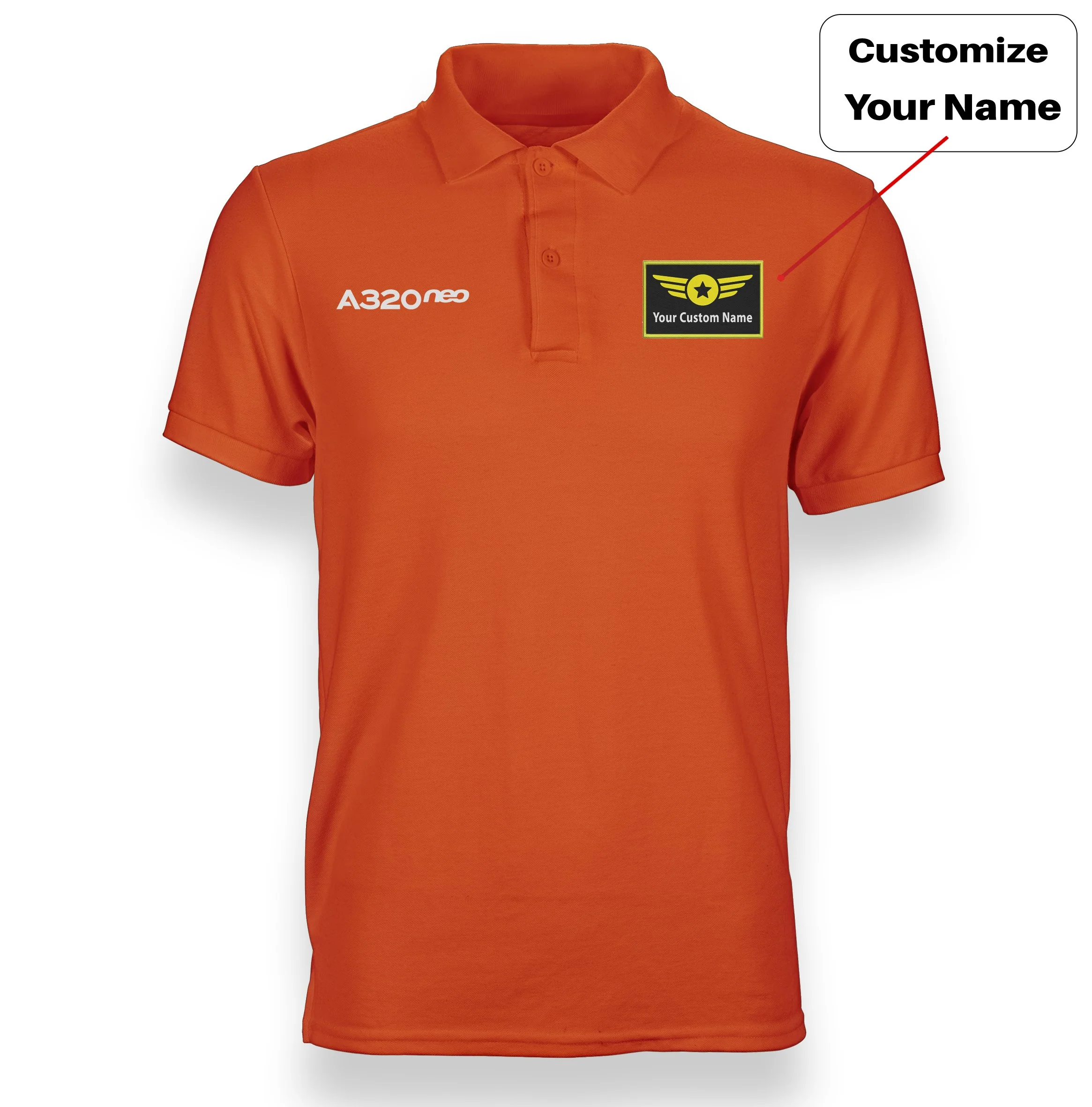 A320neo & Text Designed "WOMEN" Polo T-Shirts - Image 9