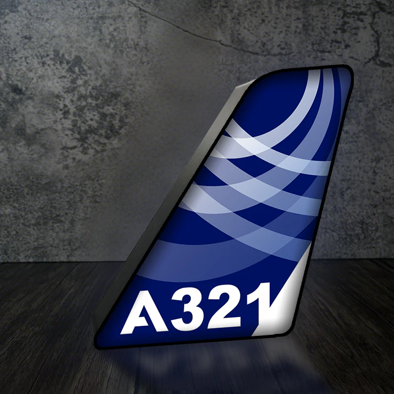 A321 Designed Led Aircraft Tail & 3D Lamp