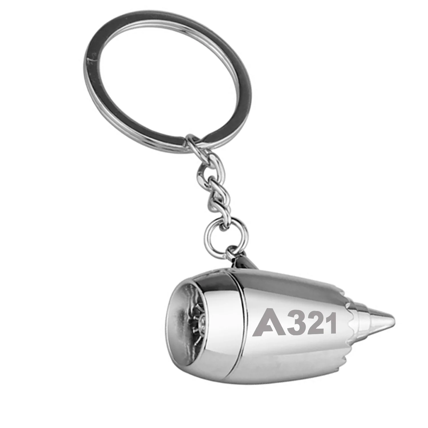 A321 Flat Text Jet Engine Turbine Key Chains - Image 4