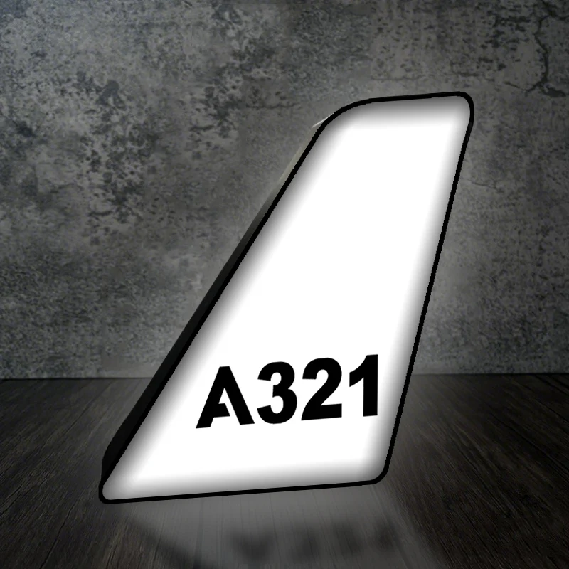 A321 Flat Text Designed Led Aircraft Tail & 3D Lamp - Image 2