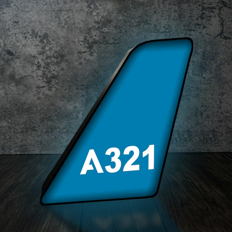 A321 Flat Text Designed Led Aircraft Tail & 3D Lamp - Image 6