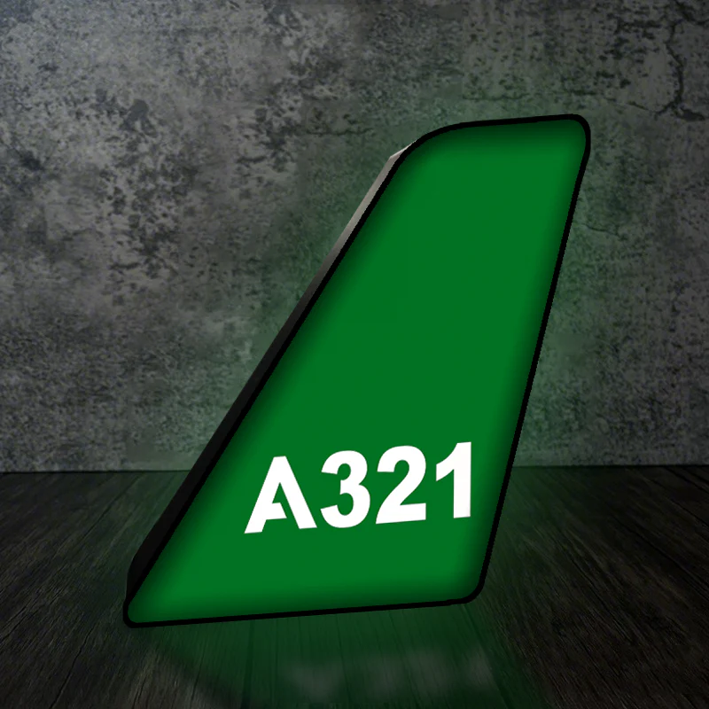 A321 Flat Text Designed Led Aircraft Tail & 3D Lamp - Image 7