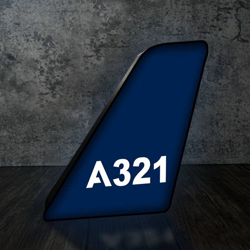 A321 Flat Text Designed Led Aircraft Tail & 3D Lamp - Image 8