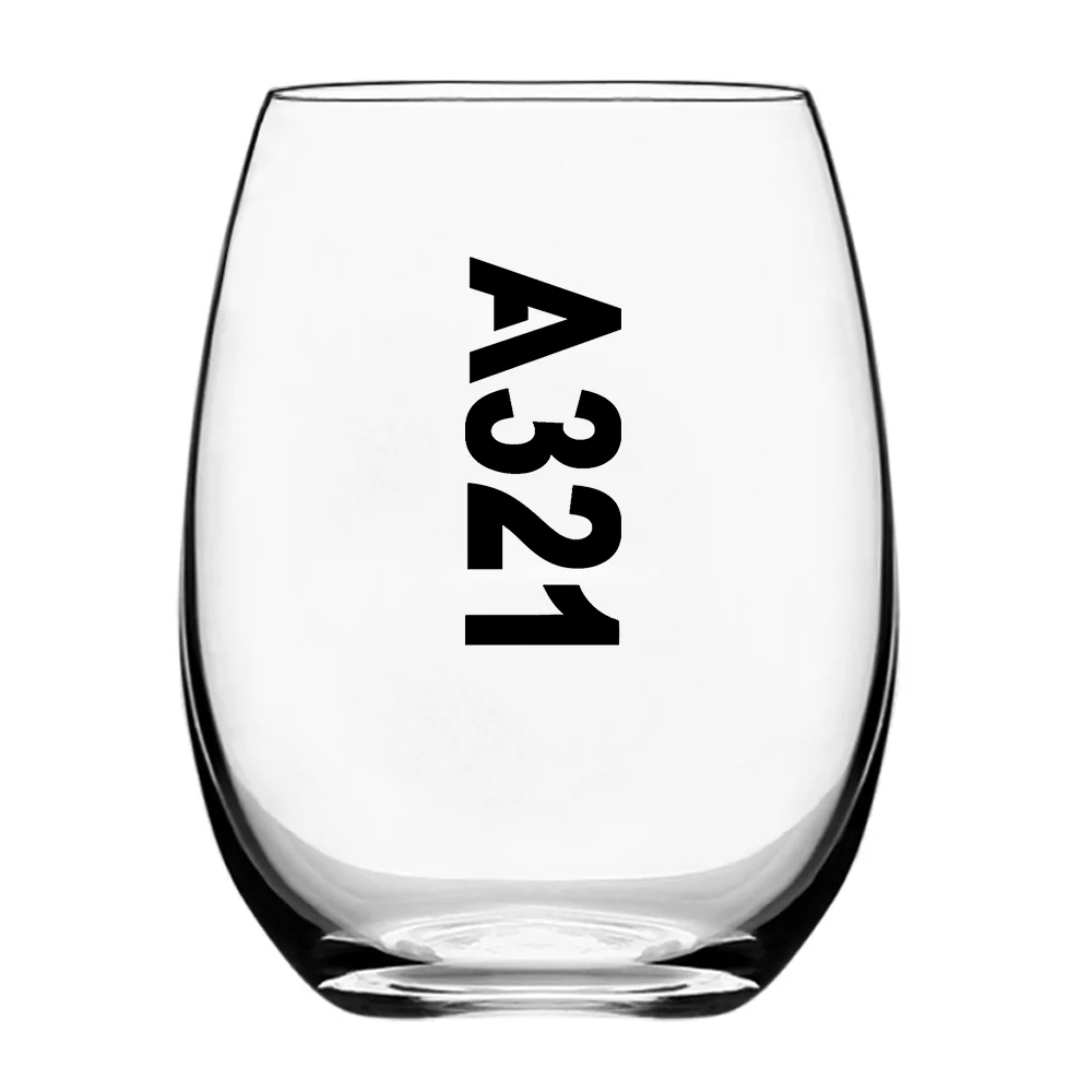 A321 Text Designed Water & Drink Glasses - Image 2