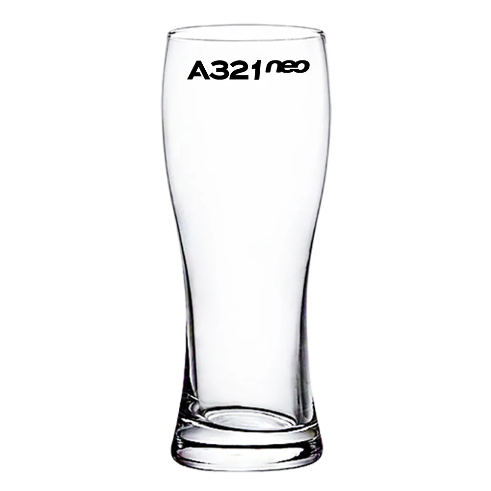 A321neo & Text Designed Pilsner Beer Glasses - Image 2