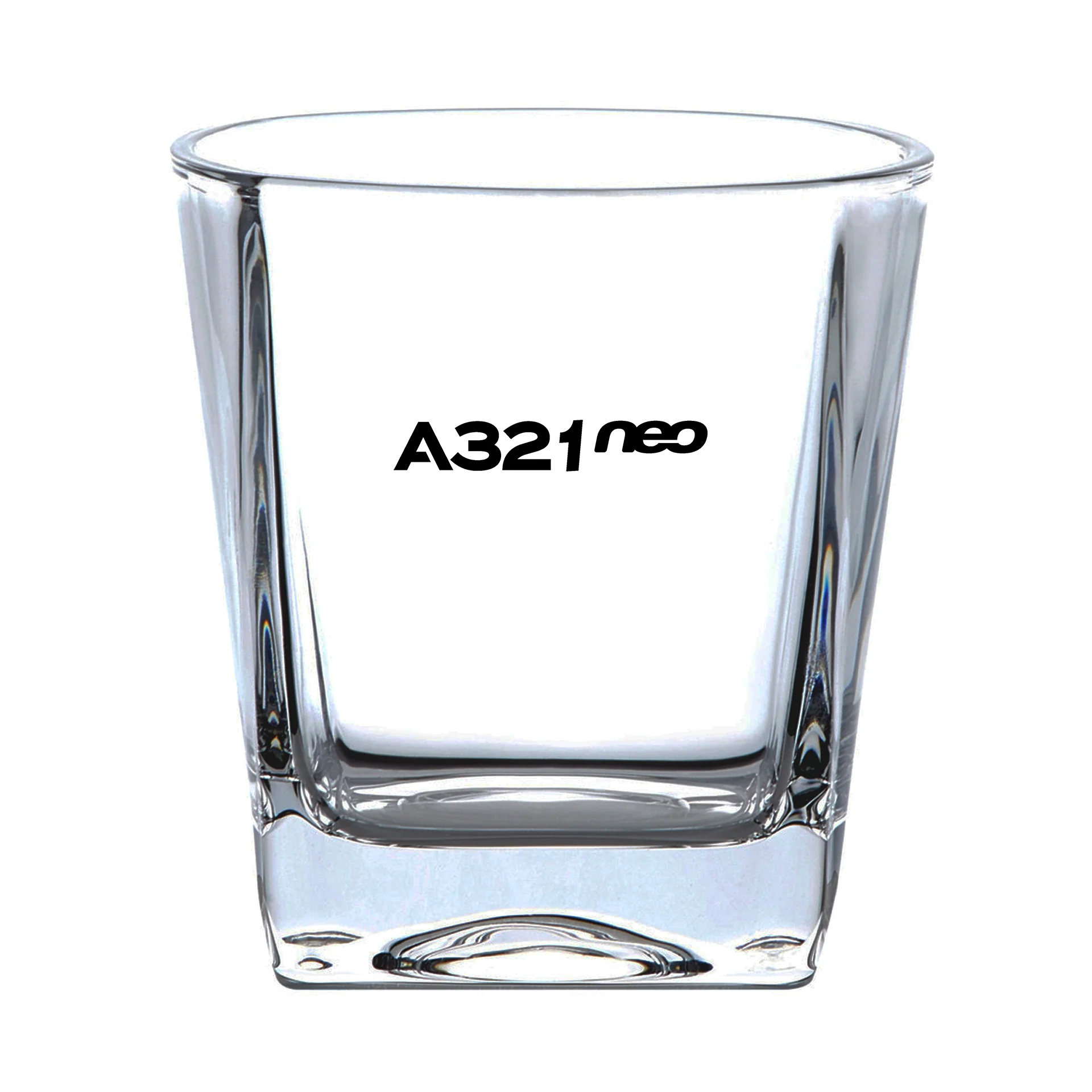 A321neo & Text Designed Whiskey Glass - Image 2