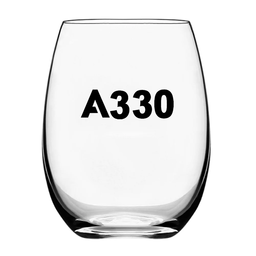 A330 Flat Text Designed Water & Drink Glasses - Image 2