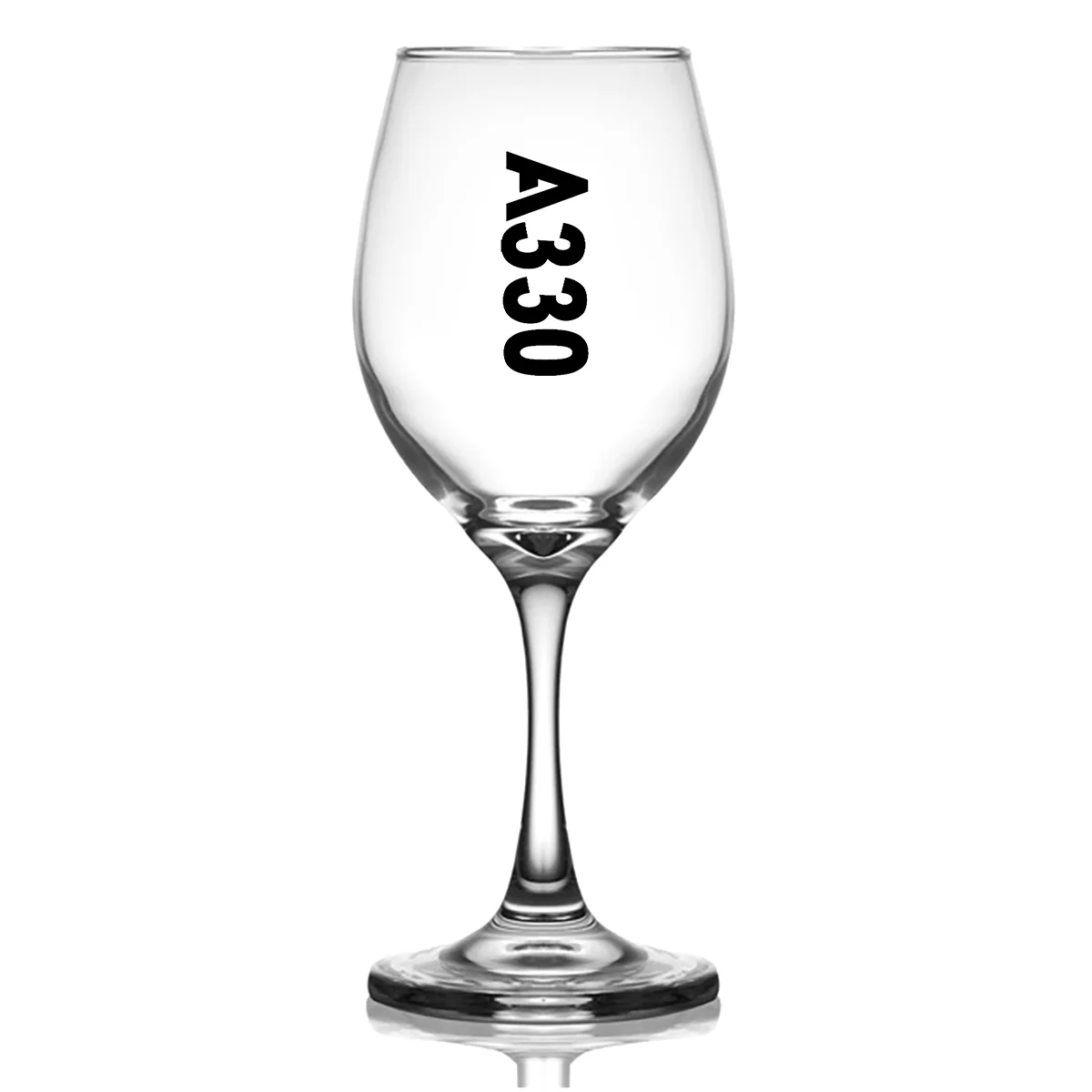 A330 Text Designed Wine Glasses - Image 2