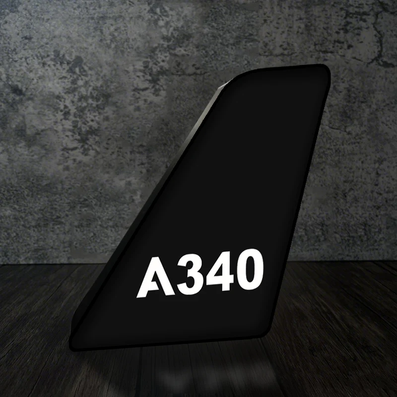 A340 Flat Text Designed Led Aircraft Tail & 3D Lamp