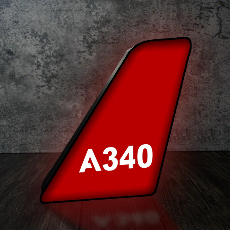A340 Flat Text Designed Led Aircraft Tail & 3D Lamp - Image 4