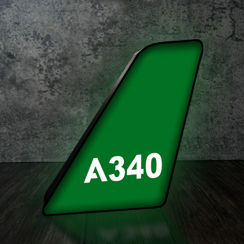 A340 Flat Text Designed Led Aircraft Tail & 3D Lamp - Image 7