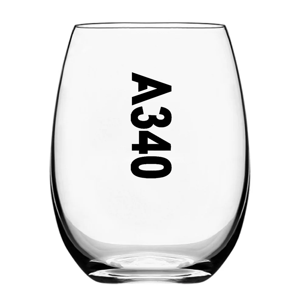 A340 Text Designed Water & Drink Glasses - Image 2