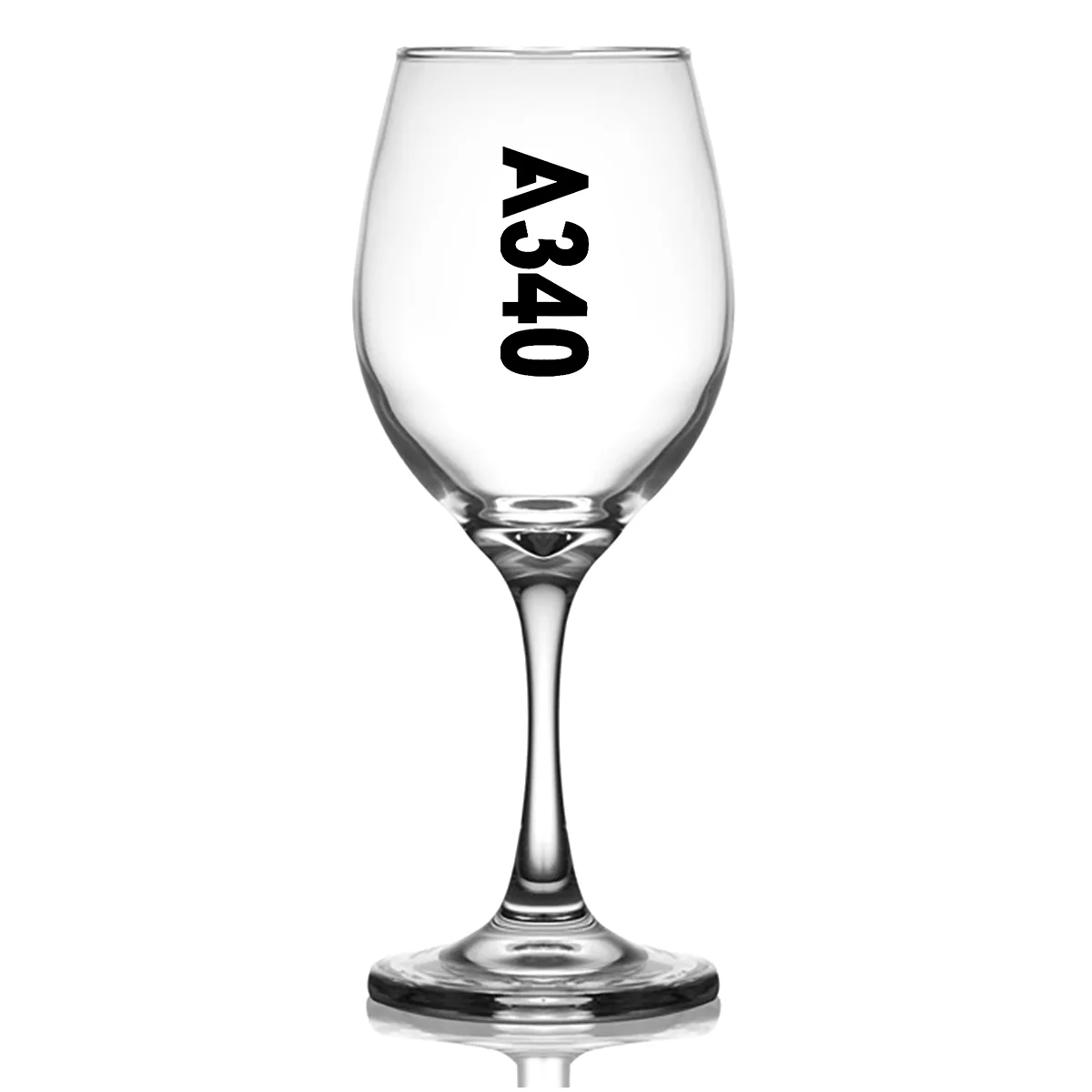 A340 Text Designed Wine Glasses - Image 2