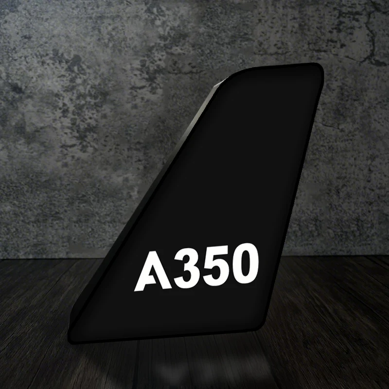 A350 Flat Text Designed Led Aircraft Tail & 3D Lamp