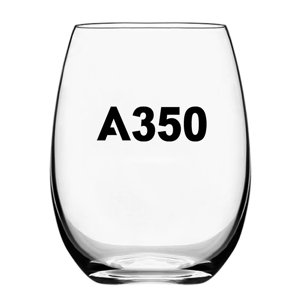 A350 Flat Text Designed Water & Drink Glasses - Image 2