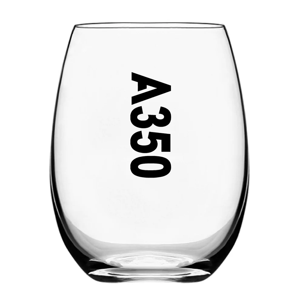 A350 Text Designed Water & Drink Glasses - Image 2