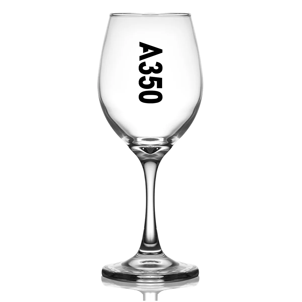 A350 Text Designed Wine Glasses - Image 2