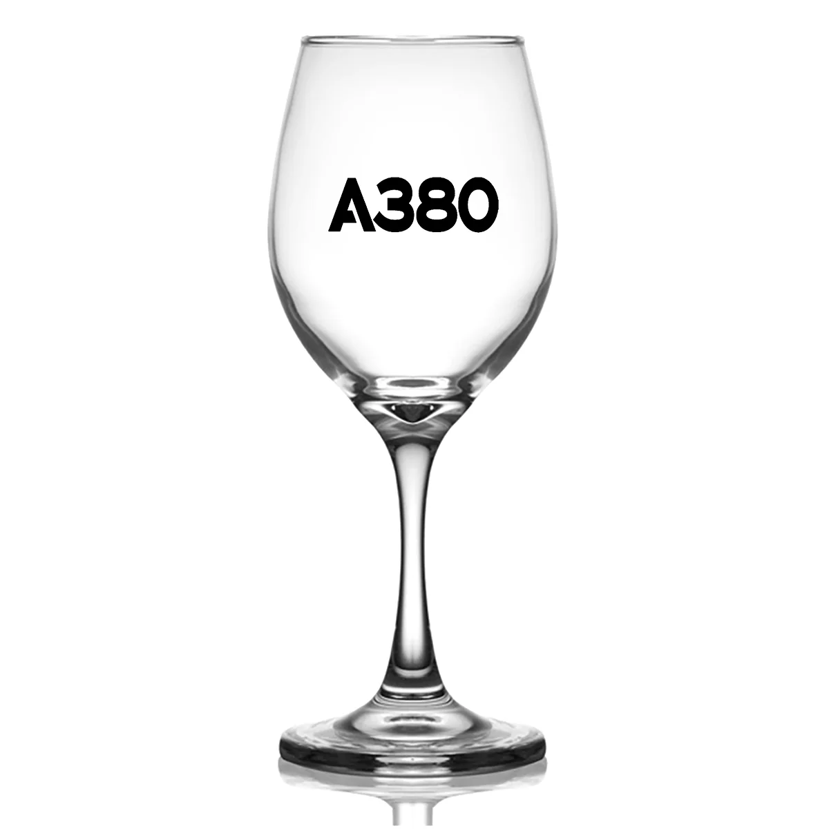 A380 Flat Text Designed Wine Glasses - Image 2
