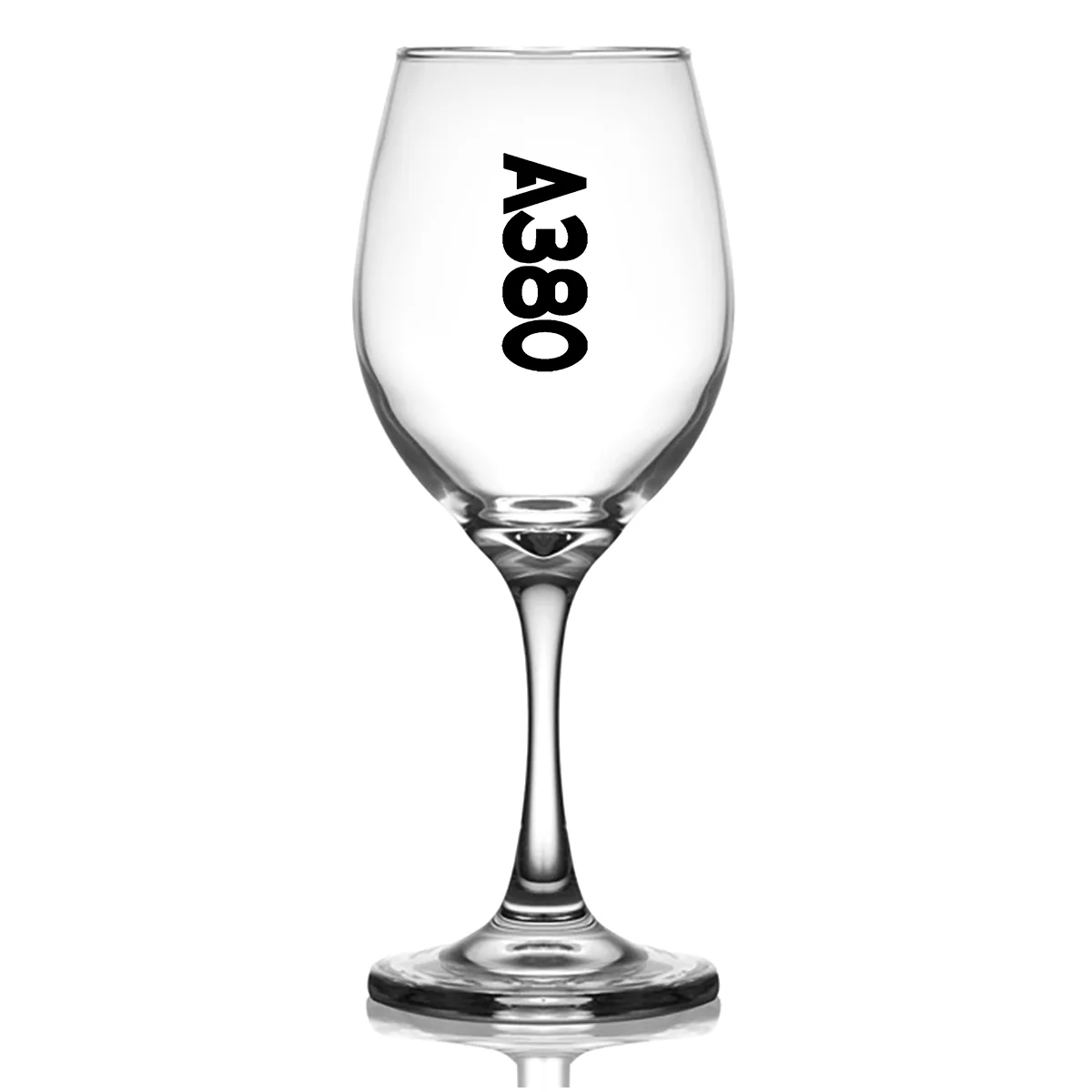 A380 Text Designed Wine Glasses - Image 2