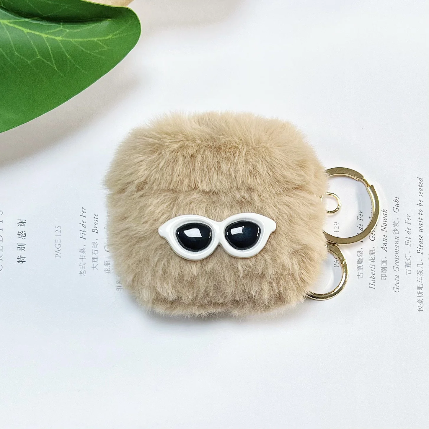 Adorable Fuzzy AirPods Cover: DIY Pattern, Embroidered Cartoon Character, Soft Shell for Shock Resistance - Image 10