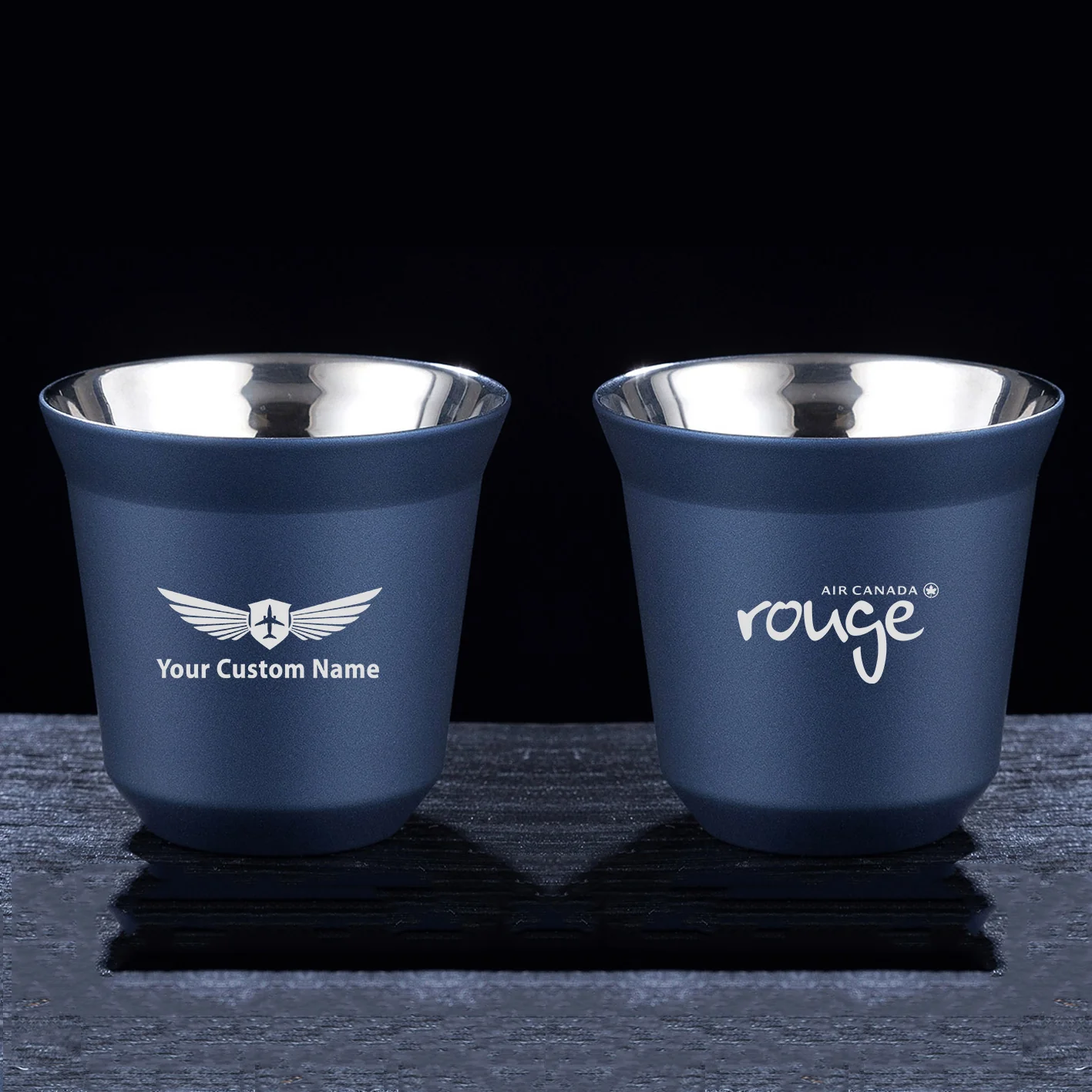 Air Canada rouge Airlines Designed Double Wall Stainless Steel Coffee Mugs - Image 3