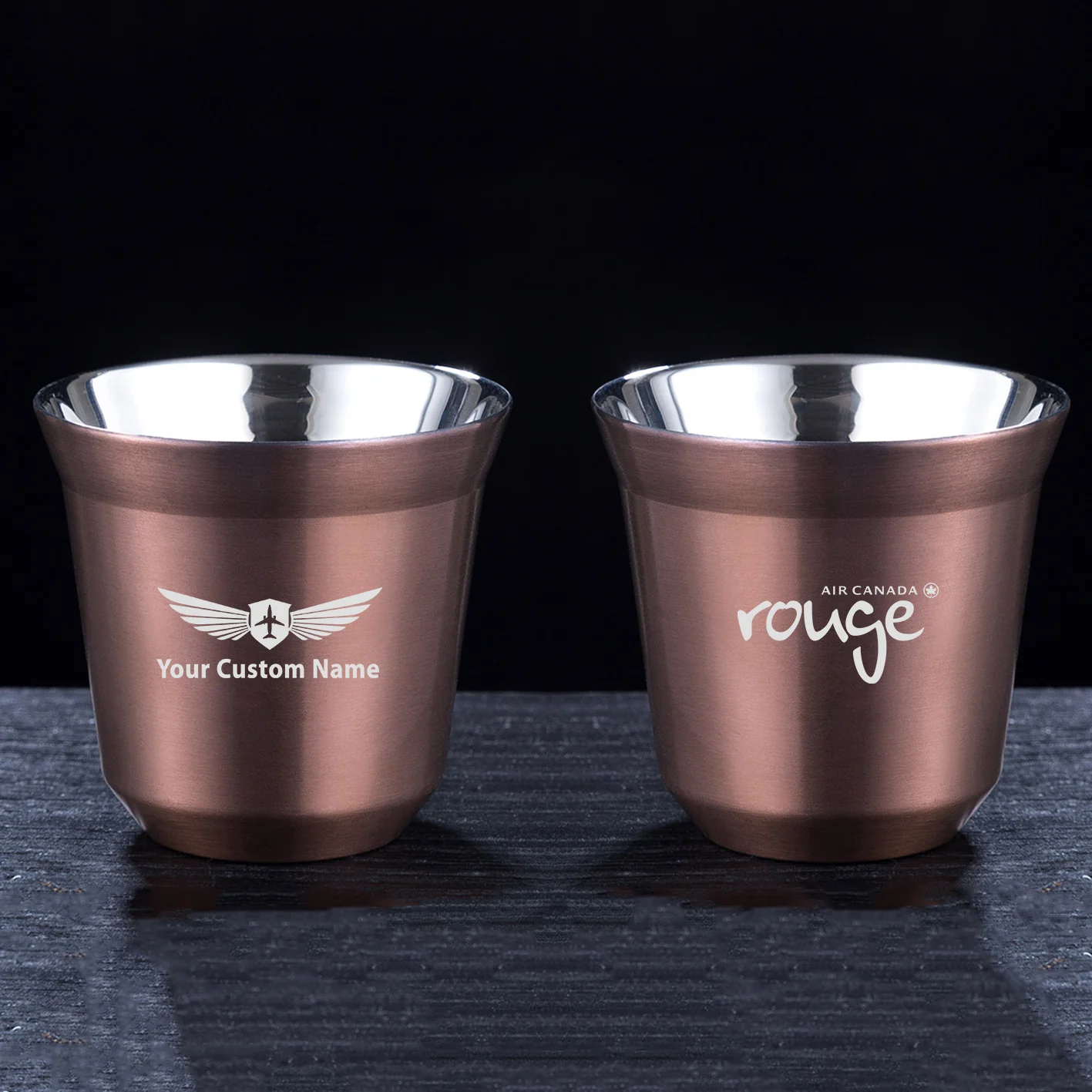 Air Canada rouge Airlines Designed Double Wall Stainless Steel Coffee Mugs - Image 7