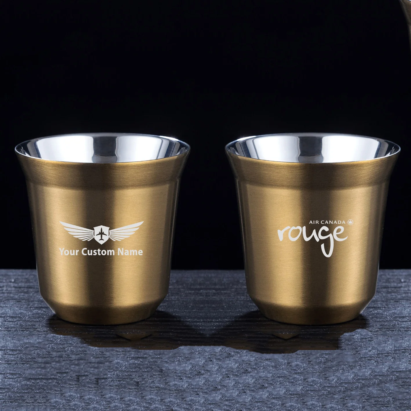 Air Canada rouge Airlines Designed Double Wall Stainless Steel Coffee Mugs - Image 9