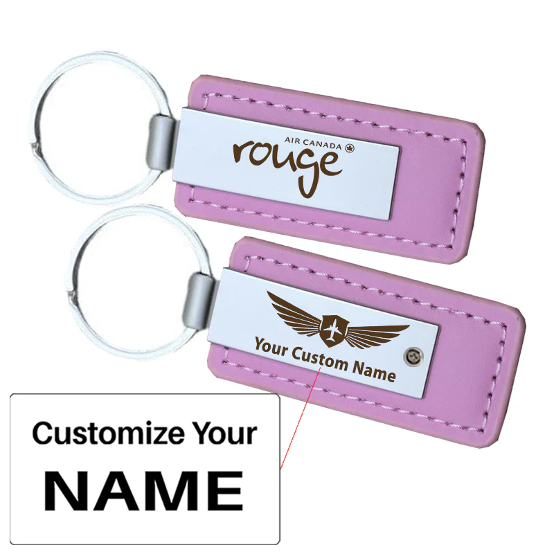 Air Canada rouge Airlines Faux Leather Key Chains - Image 5