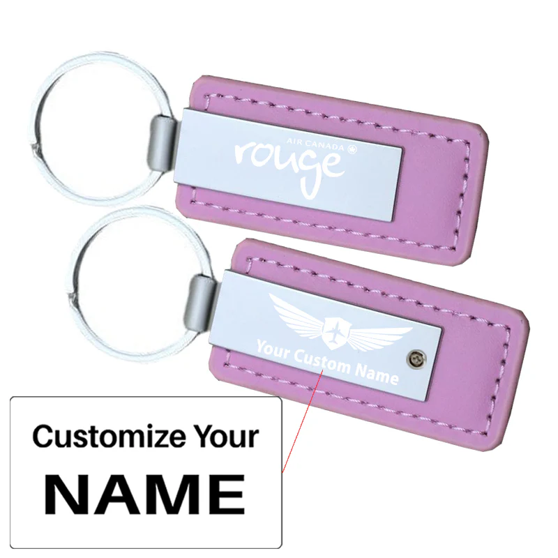 Air Canada rouge Airlines Faux Leather Key Chains - Image 7