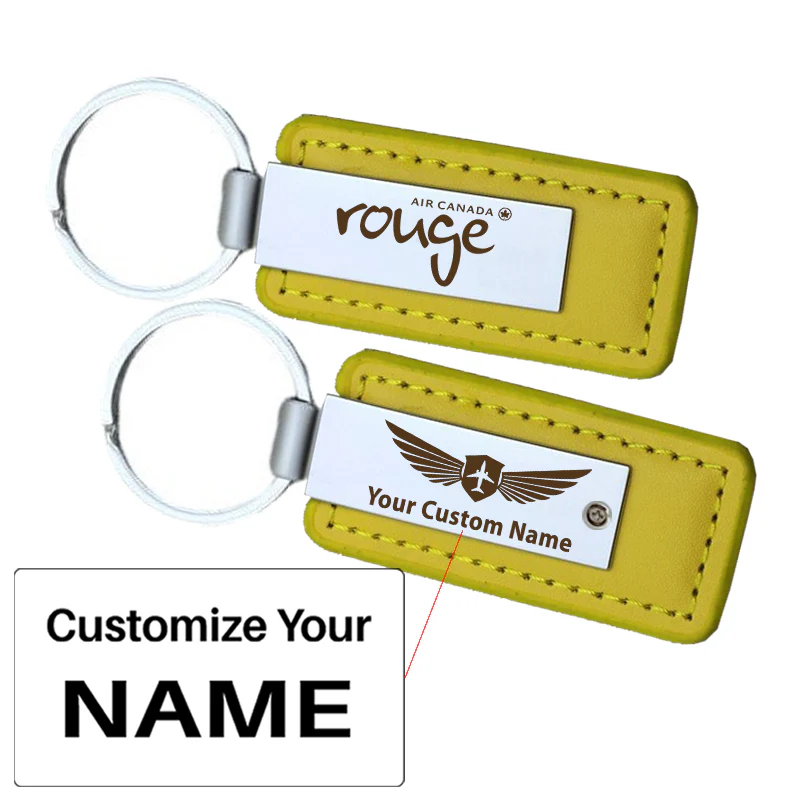Air Canada rouge Airlines Faux Leather Key Chains - Image 9