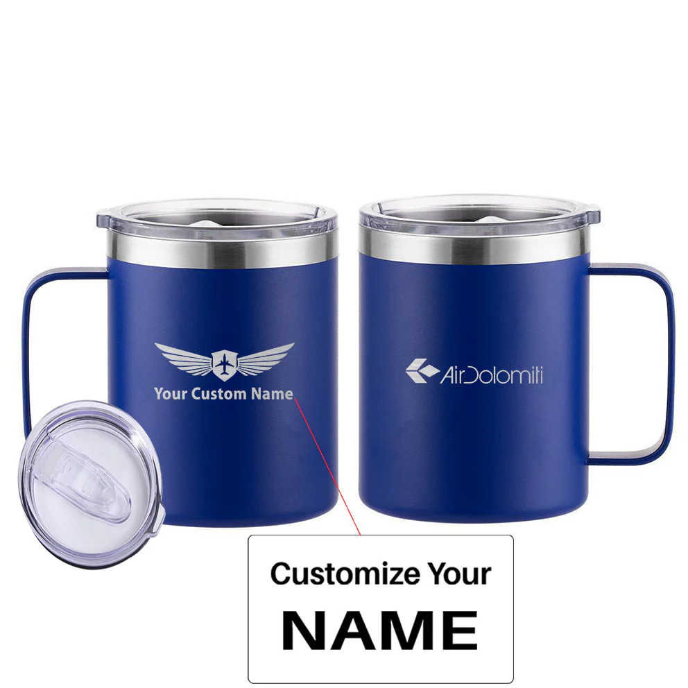 Air Dolomiti  Airlines Designed Stainless Steel Laser Engraved Mugs - Image 5