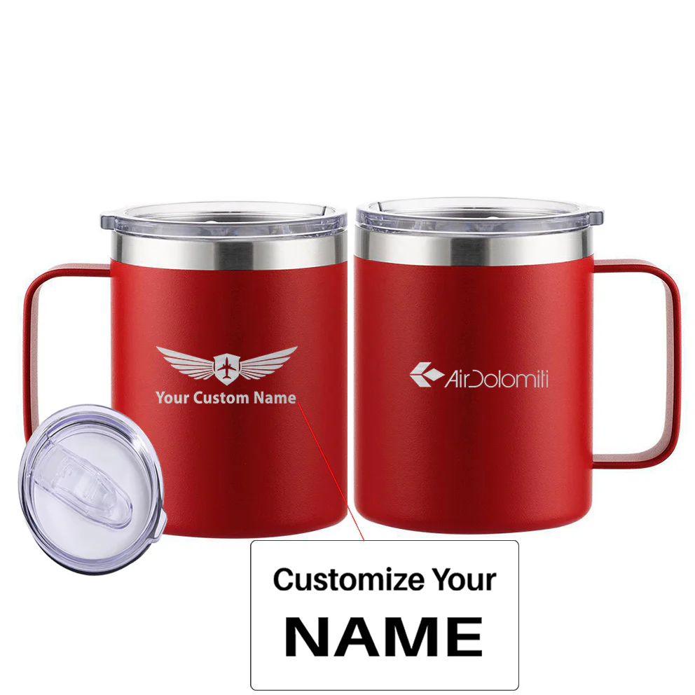 Air Dolomiti  Airlines Designed Stainless Steel Laser Engraved Mugs - Image 9