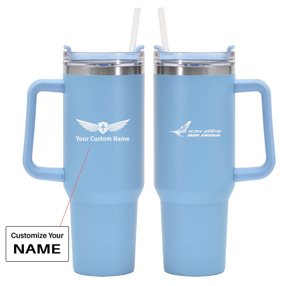 Air India Airlines Designed 40oz Stainless Steel Car Mug With Holder - Image 17