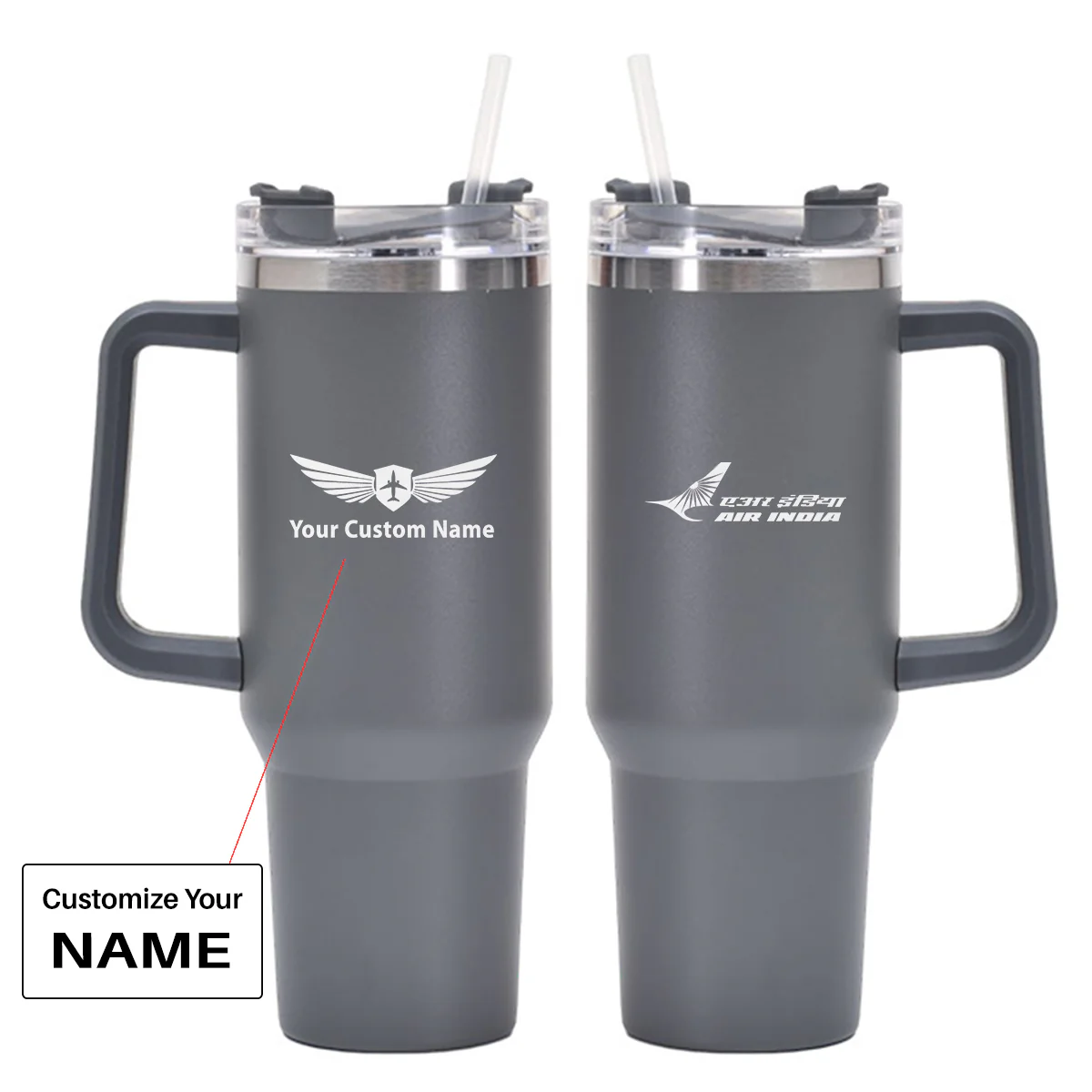 Air India Airlines Designed 40oz Stainless Steel Car Mug With Holder - Image 19